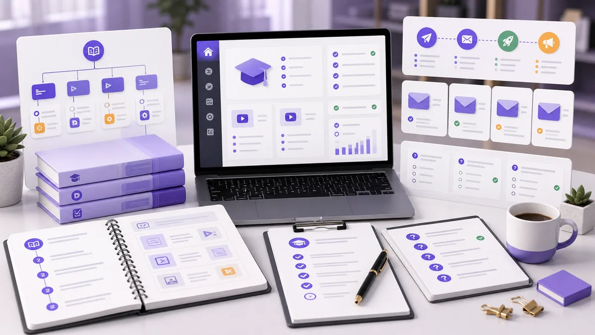Course Outline, Lesson Plan, Quiz Bank & Launch Email Pack